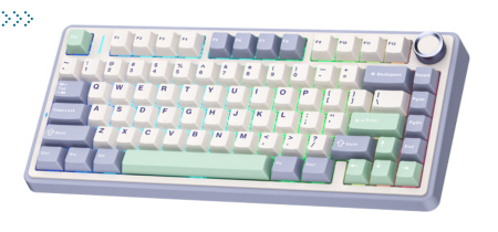 Клавиатуры AULA F75 Purple-Beige-Green Gray Switches